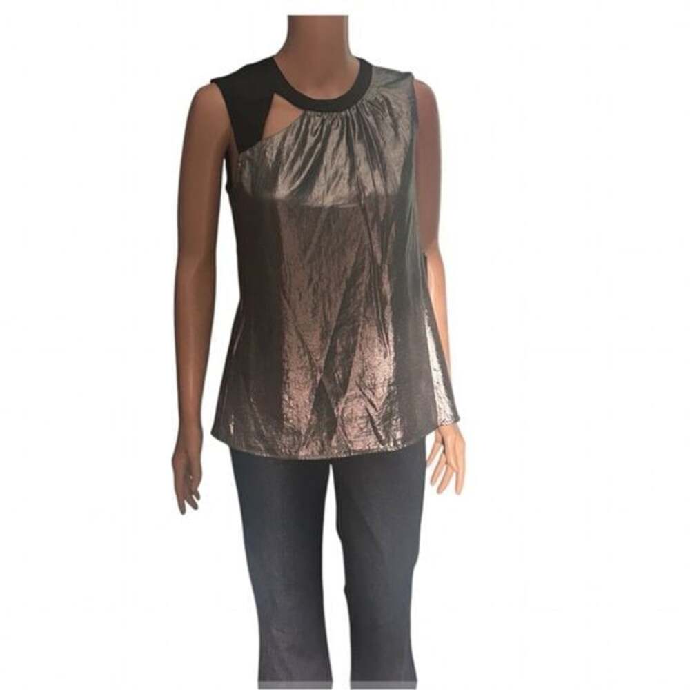 NWT NANETTE LEPORE “ALL NIGHTER” TOP SIVER SLEEVELESS TOP SZ 8 and 6